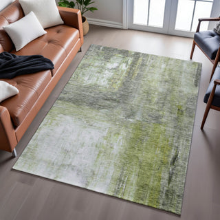 Piper Looms Mayfield Modern AMF1095 Aloe Machine Washable Area Rug Lifestyle Image Feature