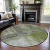 Piper Looms Mayfield Modern AMF1095 Aloe Machine Washable Area Rug Round Lifestyle Image Feature