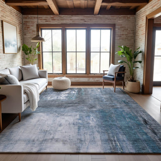 Piper Looms Mayfield Modern AMF1095 Blue Machine Washable Area Rug Lifestyle Image Feature