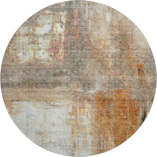 Piper Looms Mayfield Modern AMF1095 Copper Machine Washable Area Rug Round Main Image