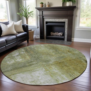 Piper Looms Mayfield Modern AMF1095 Sage Machine Washable Area Rug Round Lifestyle Image Feature