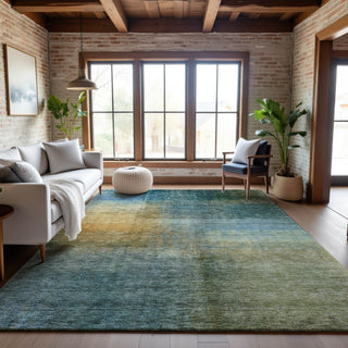 Piper Looms Mayfield Modern AMF1096 Blue Machine Washable Area Rug Lifestyle Image Feature