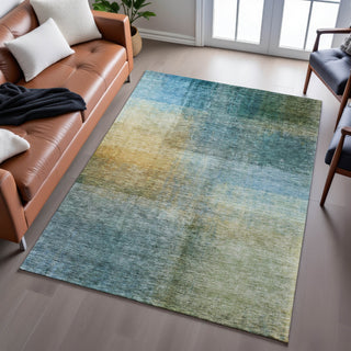 Piper Looms Mayfield Modern AMF1096 Blue Machine Washable Area Rug Lifestyle Image Feature