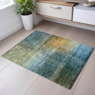 Piper Looms Mayfield Modern AMF1096 Blue Machine Washable Area Rug Scatter Lifestyle Image Feature