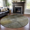 Piper Looms Mayfield Modern AMF1096 Taupe Machine Washable Area Rug Round Lifestyle Image Feature