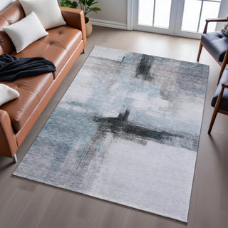 Piper Looms Mayfield Modern AMF1097 Blue Machine Washable Area Rug Lifestyle Image Feature