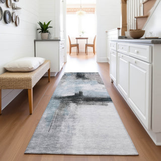 Piper Looms Mayfield Modern AMF1097 Blue Machine Washable Area Rug Runner Lifestyle Image Feature