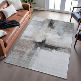 Piper Looms Mayfield Modern AMF1097 Mocha Machine Washable Area Rug Lifestyle Image Feature