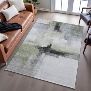 Piper Looms Mayfield Modern AMF1097 Sage Machine Washable Area Rug Lifestyle Image Feature