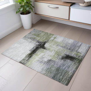 Piper Looms Mayfield Modern AMF1097 Sage Machine Washable Area Rug Scatter Lifestyle Image Feature
