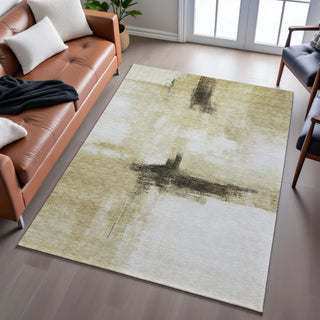 Piper Looms Mayfield Modern AMF1097 Wheat Machine Washable Area Rug Lifestyle Image Feature