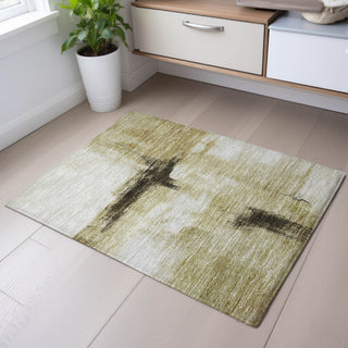Piper Looms Mayfield Modern AMF1097 Wheat Machine Washable Area Rug Scatter Lifestyle Image Feature