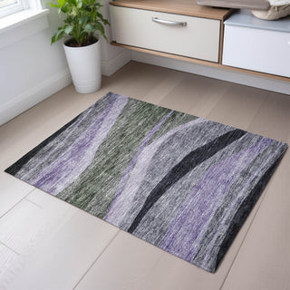 Piper Looms Mayfield Swirls AMF1098 Aloe Machine Washable Area Rug Scatter Lifestyle Image Feature
