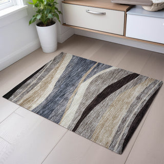 Piper Looms Mayfield Swirls AMF1098 Blue Machine Washable Area Rug Scatter Lifestyle Image Feature