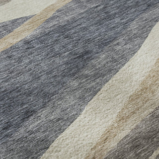 Piper Looms Mayfield Swirls AMF1098 Blue Machine Washable Area Rug Swatch Image