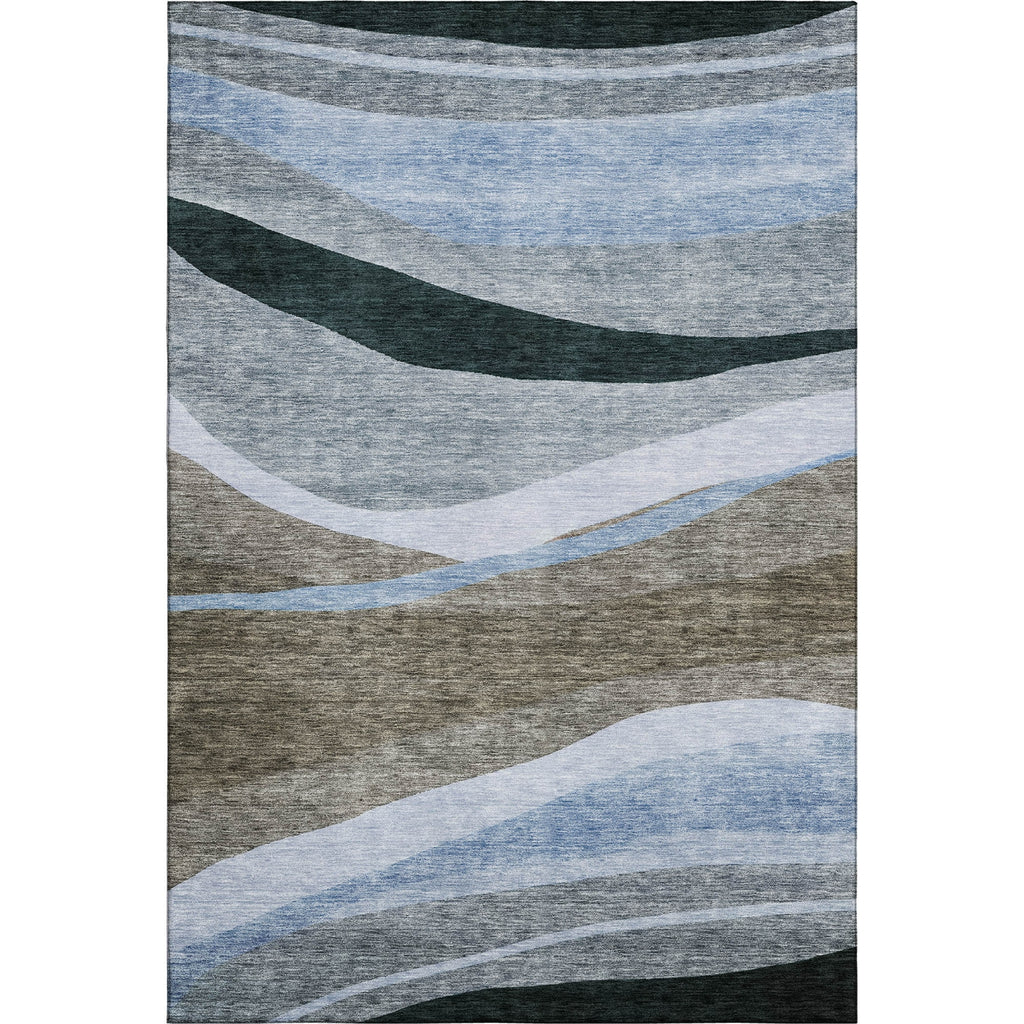 Piper Looms Mayfield Swirls AMF1098 Brown Machine Washable Area Rug main image
