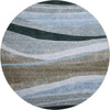 Piper Looms Mayfield Swirls AMF1098 Brown Machine Washable Area Rug Round Main Image
