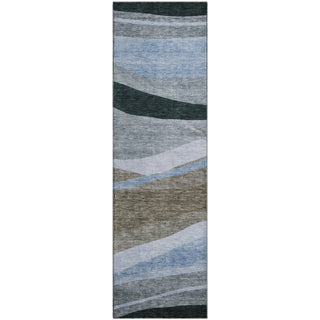Piper Looms Mayfield Swirls AMF1098 Brown Machine Washable Area Rug Runner Main Image