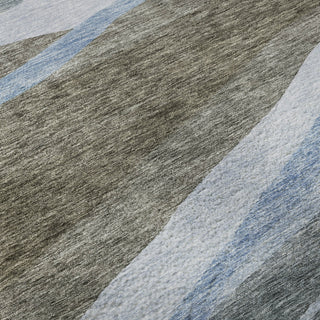 Piper Looms Mayfield Swirls AMF1098 Brown Machine Washable Area Rug Swatch Image