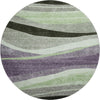 Piper Looms Mayfield Swirls AMF1098 Purple Machine Washable Area Rug Round Main Image
