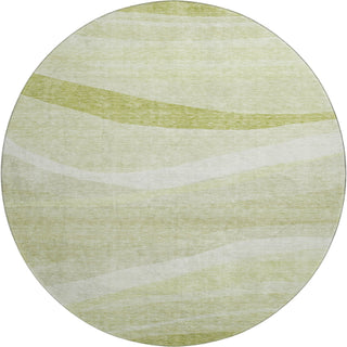 Piper Looms Mayfield Swirls AMF1099 Aloe Machine Washable Area Rug Round Main Image