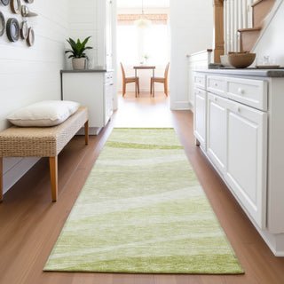 Piper Looms Mayfield Swirls AMF1099 Aloe Machine Washable Area Rug Runner Lifestyle Image Feature