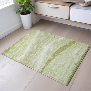 Piper Looms Mayfield Swirls AMF1099 Aloe Machine Washable Area Rug Scatter Lifestyle Image Feature