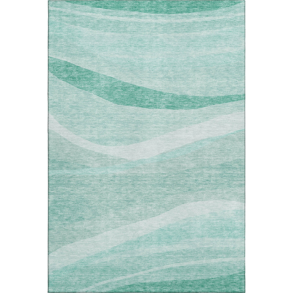 Piper Looms Mayfield Swirls AMF1099 Aqua Machine Washable Area Rug main image