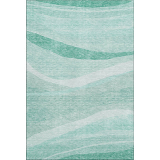 Piper Looms Mayfield Swirls AMF1099 Aqua Machine Washable Area Rug main image