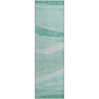 Piper Looms Mayfield Swirls AMF1099 Aqua Machine Washable Area Rug Runner Main Image