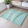 Piper Looms Mayfield Swirls AMF1099 Aqua Machine Washable Area Rug Scatter Lifestyle Image Feature