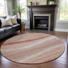 Piper Looms Mayfield Swirls AMF1099 Salmon Machine Washable Area Rug Round Lifestyle Image Feature