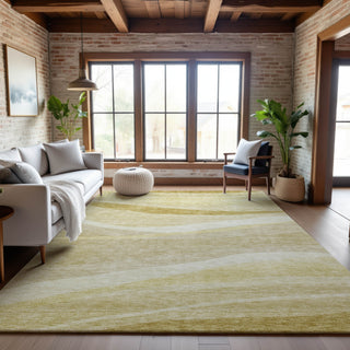 Piper Looms Mayfield Swirls AMF1099 Wheat Machine Washable Area Rug Lifestyle Image Feature