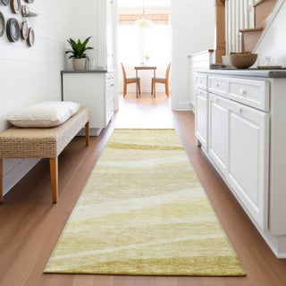 Piper Looms Mayfield Swirls AMF1099 Wheat Machine Washable Area Rug Runner Lifestyle Image Feature