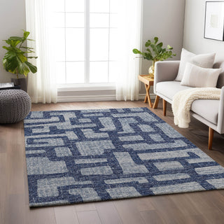 Piper Looms Mayfield Contemporary AMF110 Blue Machine Washable Area Rug Lifestyle Image Feature
