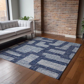 Piper Looms Mayfield Contemporary AMF110 Blue Machine Washable Area Rug Lifestyle Image Feature