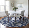 Piper Looms Mayfield Contemporary AMF110 Blue Machine Washable Area Rug Round Lifestyle Image Feature