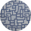 Piper Looms Mayfield Contemporary AMF110 Blue Machine Washable Area Rug Round Main Image