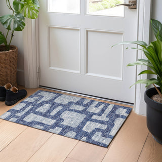 Piper Looms Mayfield Contemporary AMF110 Blue Machine Washable Area Rug Scatter Lifestyle Image Feature