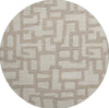 Piper Looms Mayfield Contemporary AMF110 Tan Machine Washable Area Rug Round Main Image