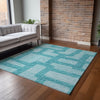 Piper Looms Mayfield Contemporary AMF110 Turquoise Machine Washable Area Rug Lifestyle Image Feature