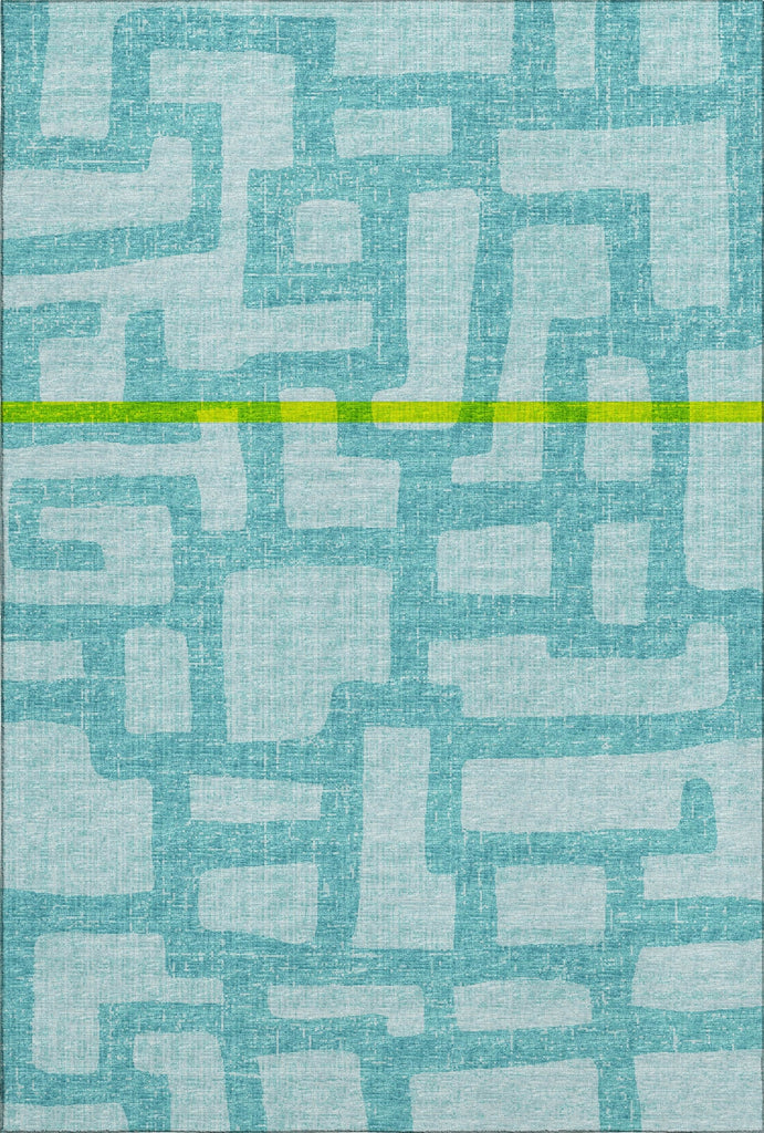 Piper Looms Mayfield Contemporary AMF110 Turquoise Machine Washable Area Rug main image