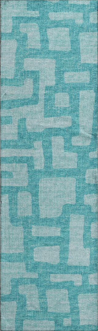 Piper Looms Mayfield Contemporary AMF110 Turquoise Machine Washable Area Rug Runner Main Image