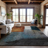 Piper Looms Mayfield Squares AMF1100 Copper Machine Washable Area Rug Lifestyle Image Feature