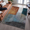 Piper Looms Mayfield Squares AMF1100 Copper Machine Washable Area Rug Lifestyle Image Feature