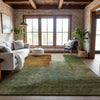 Piper Looms Mayfield Squares AMF1100 Green Machine Washable Area Rug Lifestyle Image Feature