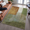 Piper Looms Mayfield Squares AMF1100 Green Machine Washable Area Rug Lifestyle Image Feature
