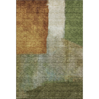Piper Looms Mayfield Squares AMF1100 Green Machine Washable Area Rug main image