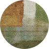 Piper Looms Mayfield Squares AMF1100 Green Machine Washable Area Rug Round Main Image
