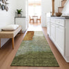 Piper Looms Mayfield Squares AMF1100 Green Machine Washable Area Rug Runner Lifestyle Image Feature